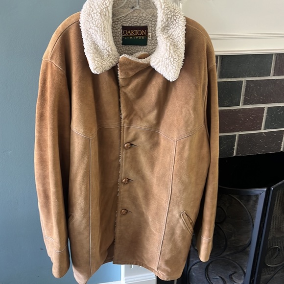 Vintage 70's Suede Sherpa lined Ranchers/Yellowstone Coat/Jacket -Oakton - Picture 13 of 17